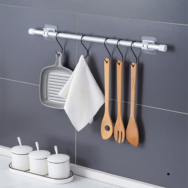 No-Drill Adjustable CurtainRod Brackets - 2 Pack