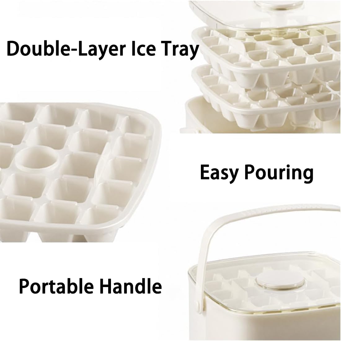 🎁🎁𝑺𝑪𝑵𝑫𝑹® 2026 EasyChill Ice Cube Maker — 48 Cubes, One Press, No Mess
