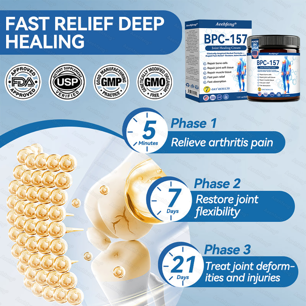 Aeehfeng® Only 6 left! Enjoy an extra 30% off! Experts recommend purchasing 4-5 pieces at once for optimal joint repair and protection. Don't wait—take the first step toward pain-free movement today!