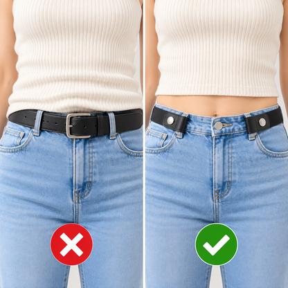 No Buckle Elastic Stretch Belts for Men and Women, Comfortable Invisible Belts for Jeans Pants🔥