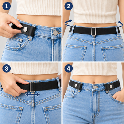 No Buckle Elastic Stretch Belts for Men and Women, Comfortable Invisible Belts for Jeans Pants🔥