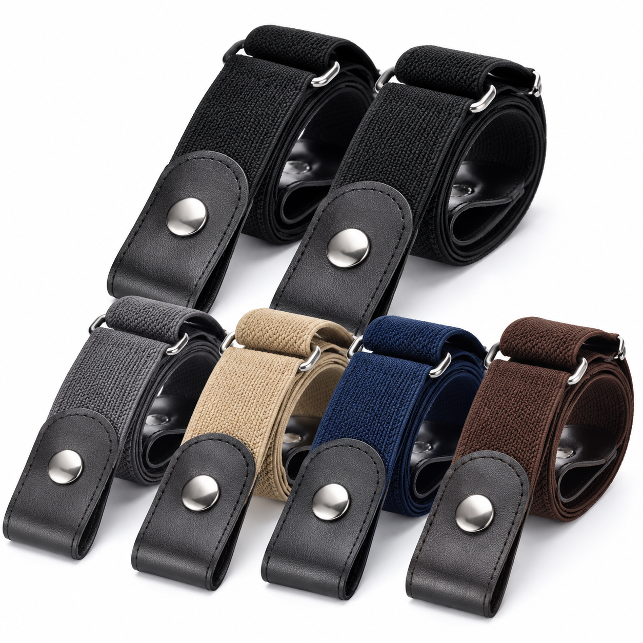 6 Pack – 2 Black + Gray + Beige + Navy + Brown