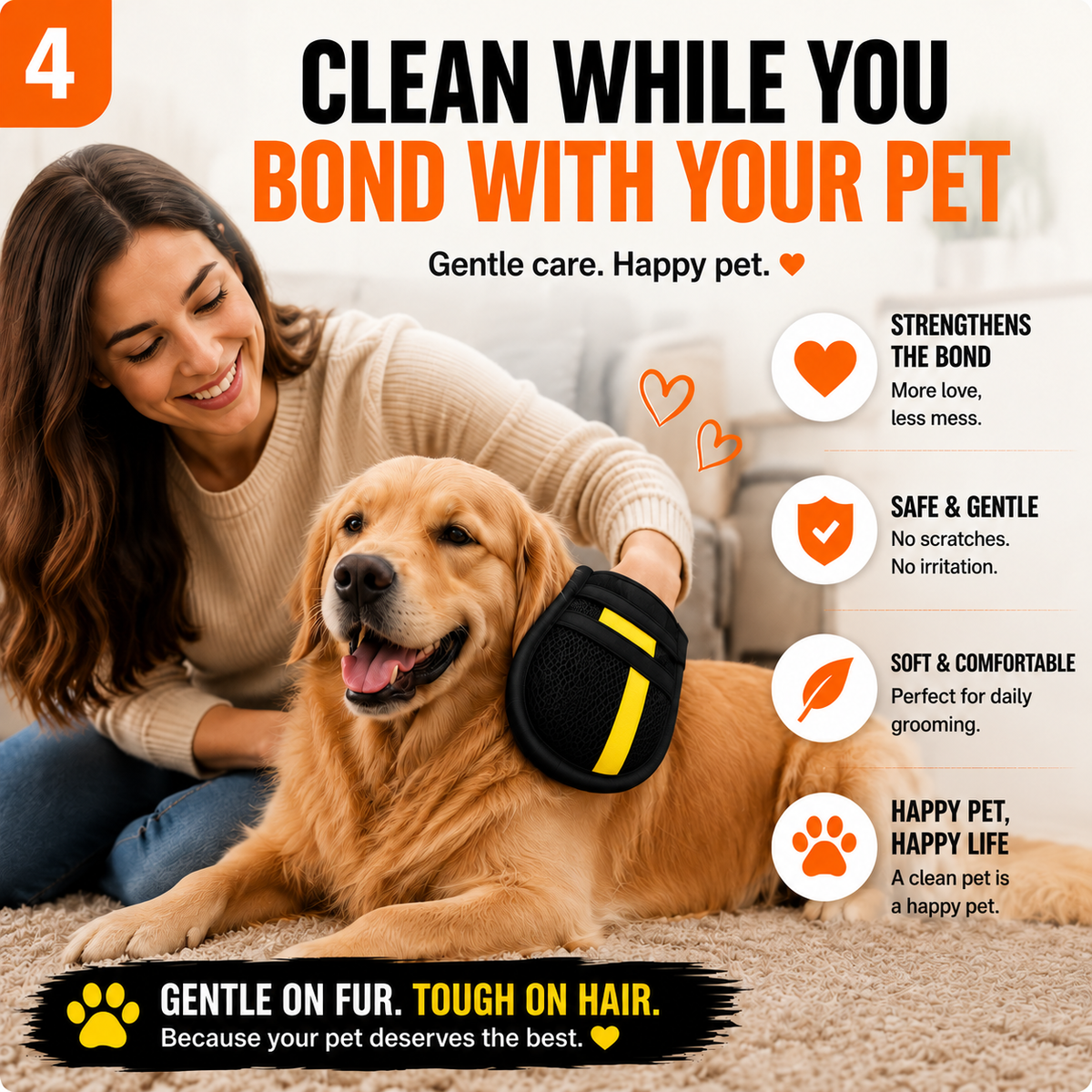 🔥 The Pet Hair Removal Glove – Swipe to Lift Fur from Furniture, Clothes & Cars | Limited Time: 70% OFF