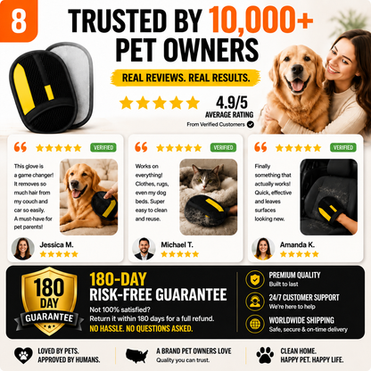 🔥 The Pet Hair Removal Glove – Swipe to Lift Fur from Furniture, Clothes & Cars | Limited Time: 70% OFF