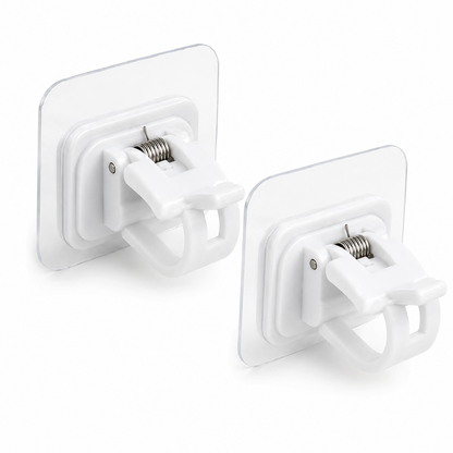 No-Drill Adjustable CurtainRod Brackets - 2 Pack