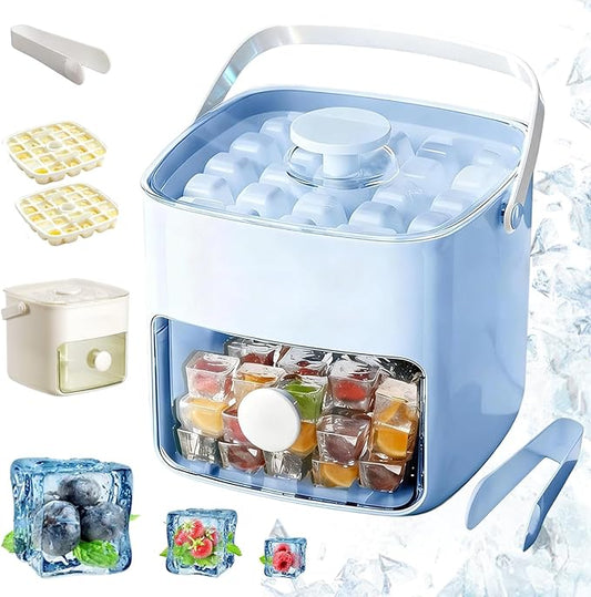 🎁🎁𝑺𝑪𝑵𝑫𝑹® 2026 EasyChill Ice Cube Maker — 48 Cubes, One Press, No Mess