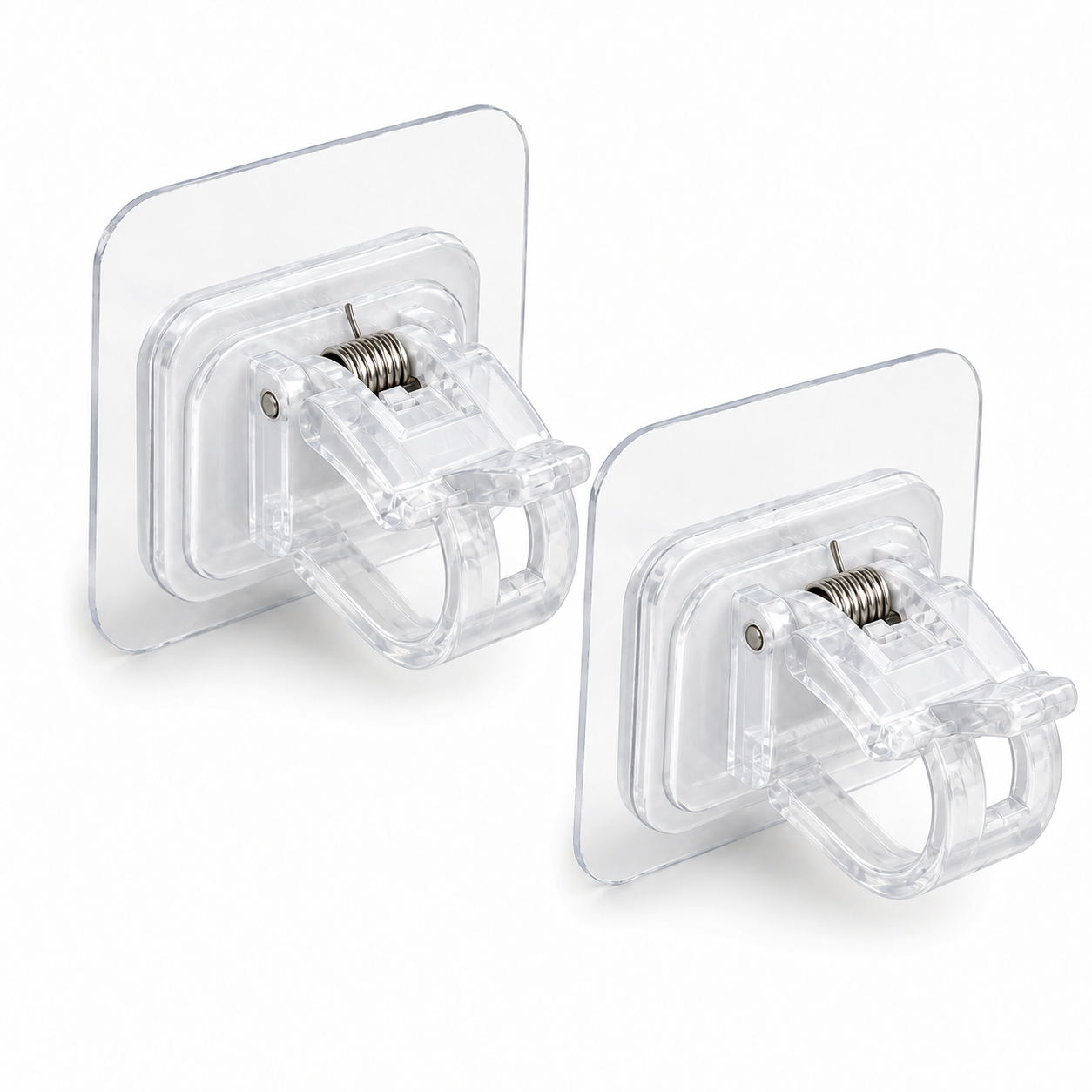 No-Drill Adjustable CurtainRod Brackets - 2 Pack
