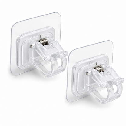 No-Drill Adjustable CurtainRod Brackets - 2 Pack
