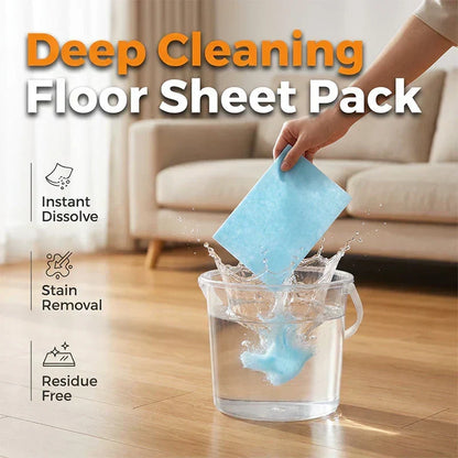 Water-Soluble Floor Cleaning Sheets – Drop, Dissolve & Mop🔥