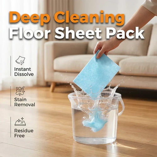 Water-Soluble Floor Cleaning Sheets – Drop, Dissolve & Mop🔥