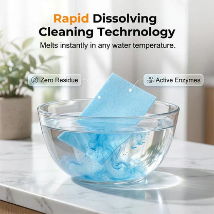 Water-Soluble Floor Cleaning Sheets – Drop, Dissolve & Mop🔥